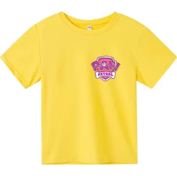 Dívčí oblečení Tlapková patrola Dětské tričko s motivem animované pohádky "Tlapková patrola" (potisk Tlapka) Barva: žlutá (potisk znak "Paw Patrol"), Velikost: 120/6T