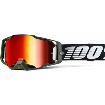 Motocyklové brýle ARMEGA 100% - USA , brýle SOLEDAD - červené plexi