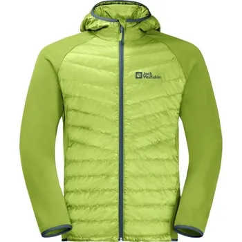 Pánská větrovka Pánská outdoorová zateplená bunda Jack Wolfskin ROUTEBURN PRO HYBRID M L Zelená