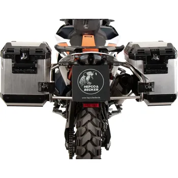 Zavazadlo na motocykl Hepco & Becker Kufry Hepco Becker Xplorer Cutout na KTM 890 Adventure, R, Rally (23-25) 40-37l stříbrné