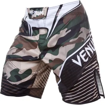 Pánské sportovní kraťasy Venum CAMO HERO FIGHTSHORTS S Khaki, Bílá