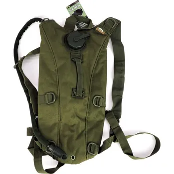 Městský batoh Batoh hydratační maskáčový, army zelená, 20x5x38cm, objem 2,5L, Smilodon