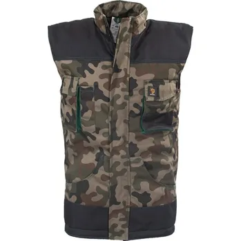 pracovní vesta Vesta zelená maskáčová oteplená PROMAN 260 - 56