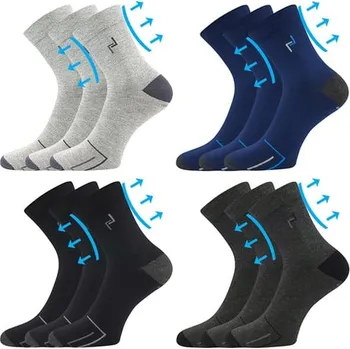 Pánské zdravotní ponožky LONKA BROGER 01 antracit melé 43-46 (29-31)