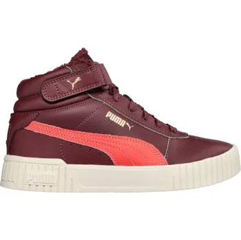 Dívčí obuv Dívčí zimní tenisky Puma CARINA 2.0 MID 4.5 Vínová, Zlatá, Červená, Béžová
