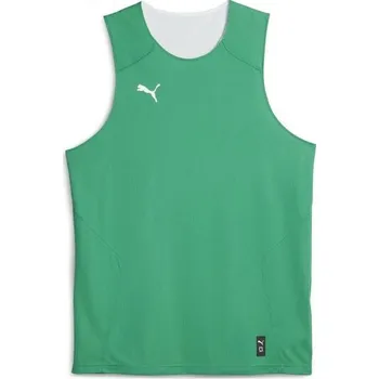 cyklistický dres Pánský basketballový dres Puma HOOPS TEAM REVERSE PRACTICE JERSEY XL Zelená, Bílá