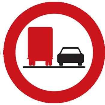 Dopravní značení Dopravní značka Zákaz předjíždění pro nákladní automobily - B22a