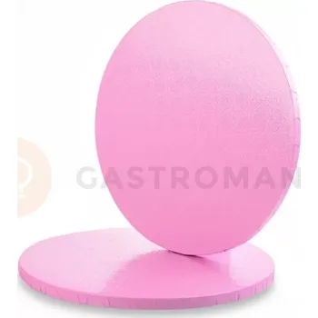 Podložka kartonová pod dorty a zákusky, kulatá, růžová, 40x1,2 cm | MODECOR, 30479B