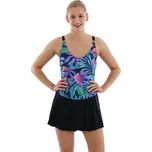 Spin Korfu modré s květy/černé