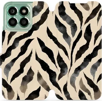 Pouzdro na mobilní telefon Flipové pouzdro Mobiwear - Honor X8b - VA53S Zebří (Knížkové flip pouzdro, obal, kryt na mobil Honor X8b - VA53S Zebří, materiál Umělá kůže + TPU - ochrana 360°, stojánek, silikonová vanička, magnetické zavírání)