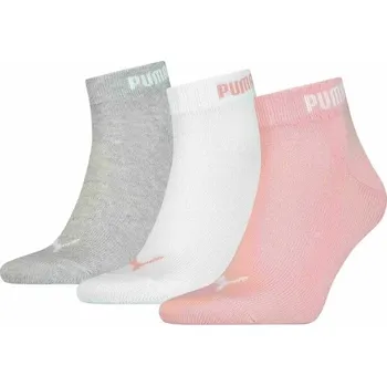 Pánské ponožky Ponožky Puma SOCKS LOW 3PPK 35/38 Bílá, Šedá, Růžová
