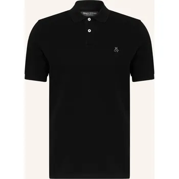 Pánská košile Marc O'polo Pánská Polokošile Z Piké Regular Fit, černá, XL