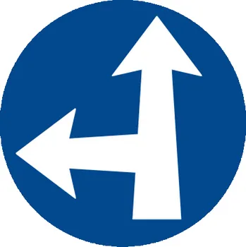 Dopravní značení Dopravní značka Přikázaný směr jízdy přímo a vlevo - C2e