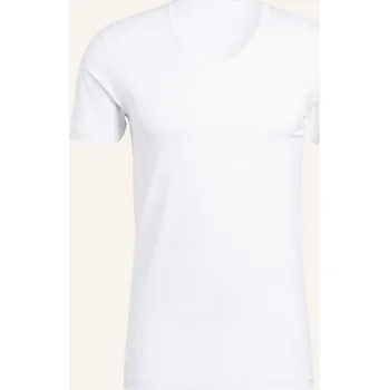 Pánské tričko Calida Pánské Tričko S Výstřihem Do V Focus, bílá, 48