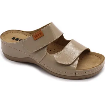 Dámská zdravotní obuv Leon 931 Dámská kožená obuv - Béžová lakovaná Velikost: 37