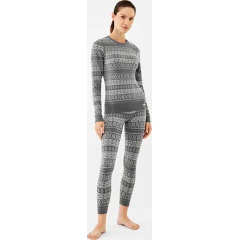 Set dámského termoprádla Dámské funkční prádlo Viking Hera (Set) světlá šedá S