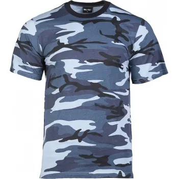 Pánské oblečení MIL-TEC Triko krátký rukáv SKY BLUE CAMO XXL URBAN CAMO BLUE