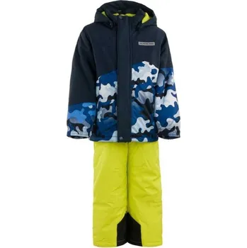 Dětská móda Dětský lyžařský set ALPINE PRO BROOKO 104/110 Modrá, Bílá, Žlutá