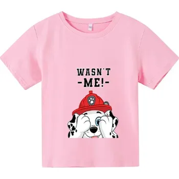 Dívčí tričko Tlapková patrola Dětské tričko s motivem animované pohádky "Tlapková patrola" Barva: růžová (Wasn't me!), Velikost: 100/4T