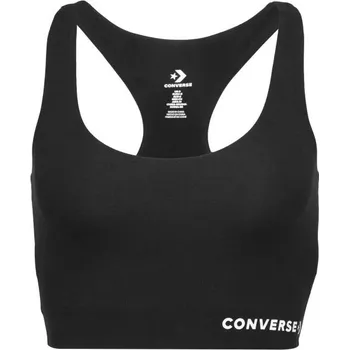 Podprsenka Podprsenkový top Converse WORDMARK S Černá, Bílá