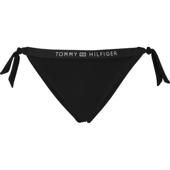 Dámské plavky Dámský spodní díl plavek Tommy Hilfiger SIDE TIE BIKINI L Černá, Bílá