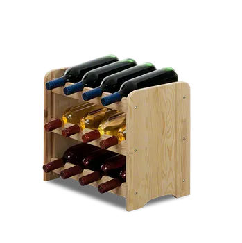 Stojan na víno Regál na víno RW-3-12 borovice Bez povrch. úpravy