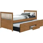 Postel s přistýlkou AUSTIN NEW, 90x200 - dub - SLEVA 3% s kodem radost25