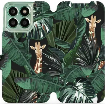 Pouzdro na mobilní telefon Flipové pouzdro Mobiwear - Honor X8b - VP06P Žirafky (Knížkové flip pouzdro, obal, kryt na mobil Honor X8b - VP06P Žirafky, materiál Umělá kůže + TPU - ochrana 360°, stojánek, silikonová vanička, magnetické zavírání)