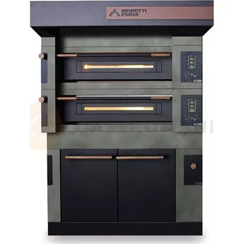 Pec na pizzu Dvoukomorová pec S105 Icon s digestoří a kynárnou H=900 mm | MORETTI FORNI, MFSI105DL