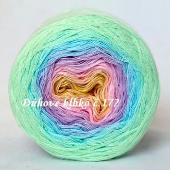 Příze Duhové klubíčko 172, 3nitka 1100 m
