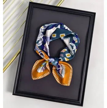 Šátek Hedvábný šátek Oranžový 68x68 cm v dárkovém balení, HEDVÁBNÝ SVĚT