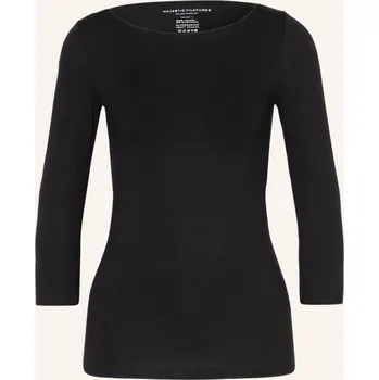 Dámské tričko Majestic Filatures Dámská Košile S 3/4 Rukávem, černá, 40