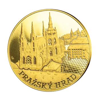Pražský hrad v ryzím zlatě, pamětní ražba z ryzího zlata, ryzí zlato