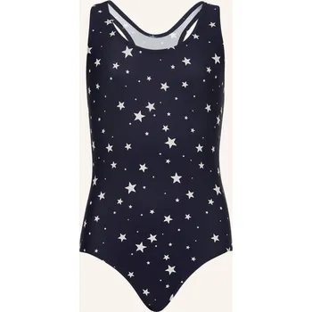 Dámské plavky Sanetta Dívčí Plavky S Uv Ochranou 50+, tmavě modrá / bílá, 104