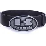 TXR Kožený opasek Kawasaki 150 cm (Moto opasek s přezkou Kawasaki, vyrobený z hovězí lícové kůže, zaručující dlouhou životnost.)