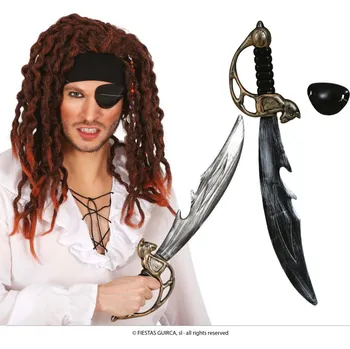 Karnevalový doplněk Pirátský meč a klapka
