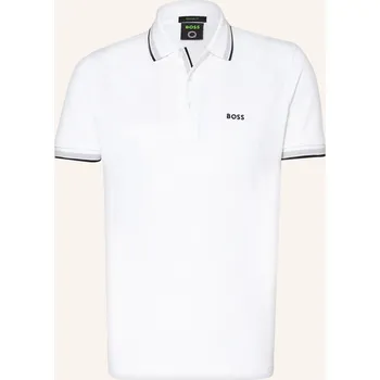 Pánská košile Boss Pánská Polokošile Z Piké Paddy Curved Regular Fit, bílá, M