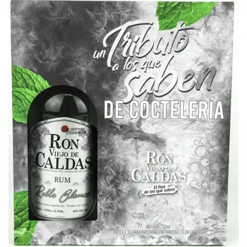 Rum Ron Viejo De Caldas Roble Blanco 5* - kolumbijský rum 40% / shaker in gift box - Kolumbie - 0,70L