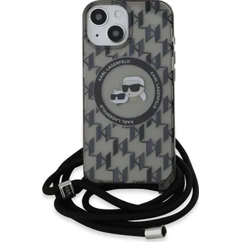 Pouzdro na mobilní telefon Karl Lagerfeld IML Monogram Crossbody K&CH Heads MagSafe pro Apple iPhone 15