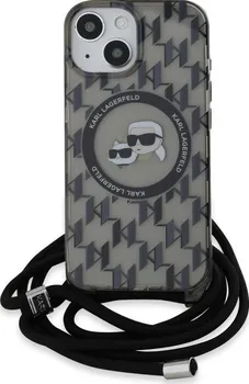 Pouzdro na mobilní telefon Karl Lagerfeld IML Monogram Crossbody K&CH Heads MagSafe pro Apple iPhone 15