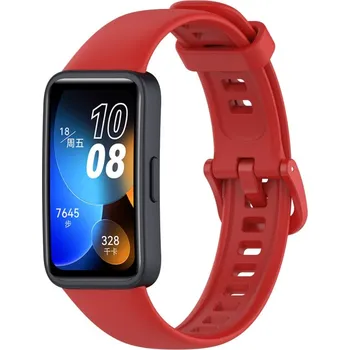 VSECHNONAMOBIL 78867 SILICONE Vyměnitelný řemínek pro Huawei Band 10 / Band 9 červený