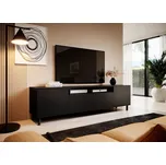 TV skříňka Log 180 černá - kulaté kovové nohy