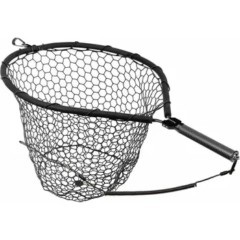 Fencl Muškařský Podběrák King XL Karbon Se Silikonovou Sítí Magnetický Držák a Pojistné Lanko Plovoucí 57x47 cm