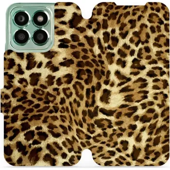 Pouzdro na mobilní telefon Flipové pouzdro Mobiwear - Honor X8b - VA33P Leopardí vzor (Knížkové flip pouzdro, obal, kryt na mobil Honor X8b - VA33P Leopardí vzor, materiál Umělá kůže + TPU - ochrana 360°, stojánek, silikonová vanička, magnetické zavírání)