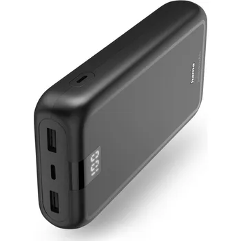 Powerbanka Hama Performance 24, powerbanka 24000 mAh, 3 A, výstup 1x USB-C, 2x USB-A, LED displej