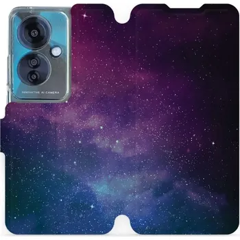 Pouzdro na mobilní telefon Flipové pouzdro Mobiwear - OPPO Reno 11 F 5G - V147P Mlhovina (Knížkové flip pouzdro, obal, kryt na mobil OPPO Reno 11 F 5G - V147P Mlhovina, materiál Umělá kůže + TPU - ochrana 360°, stojánek, silikonová vanička, magnetické zavírání)