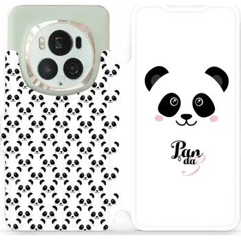 Pouzdro na mobilní telefon Flipové pouzdro Mobiwear - Honor Magic6 Pro - M030P Panda Amálka (Knížkové flip pouzdro, obal, kryt na mobil Honor Magic6 Pro - M030P Panda Amálka, materiál Umělá kůže + TPU - ochrana 360°, stojánek, silikonová vanička, magnetické zavírání)
