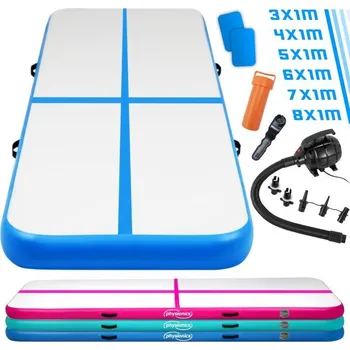 Žíněnka Nafukovací žíněnka 800x100x10 cm modrá vč. el. pumpy