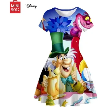 Dívčí šaty Dětské šaty s 3D potiskem na motivy oblíbených Disney pohádek Barva: 42, Velikost: 160