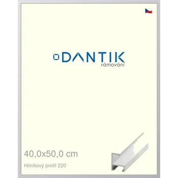 Rám na obraz DANTIK rámeček 40x50 | ALU profil 6220 Bílá matná (Sklo Čiré) (Vyrobeno s láskou u nás v DANTIKU)